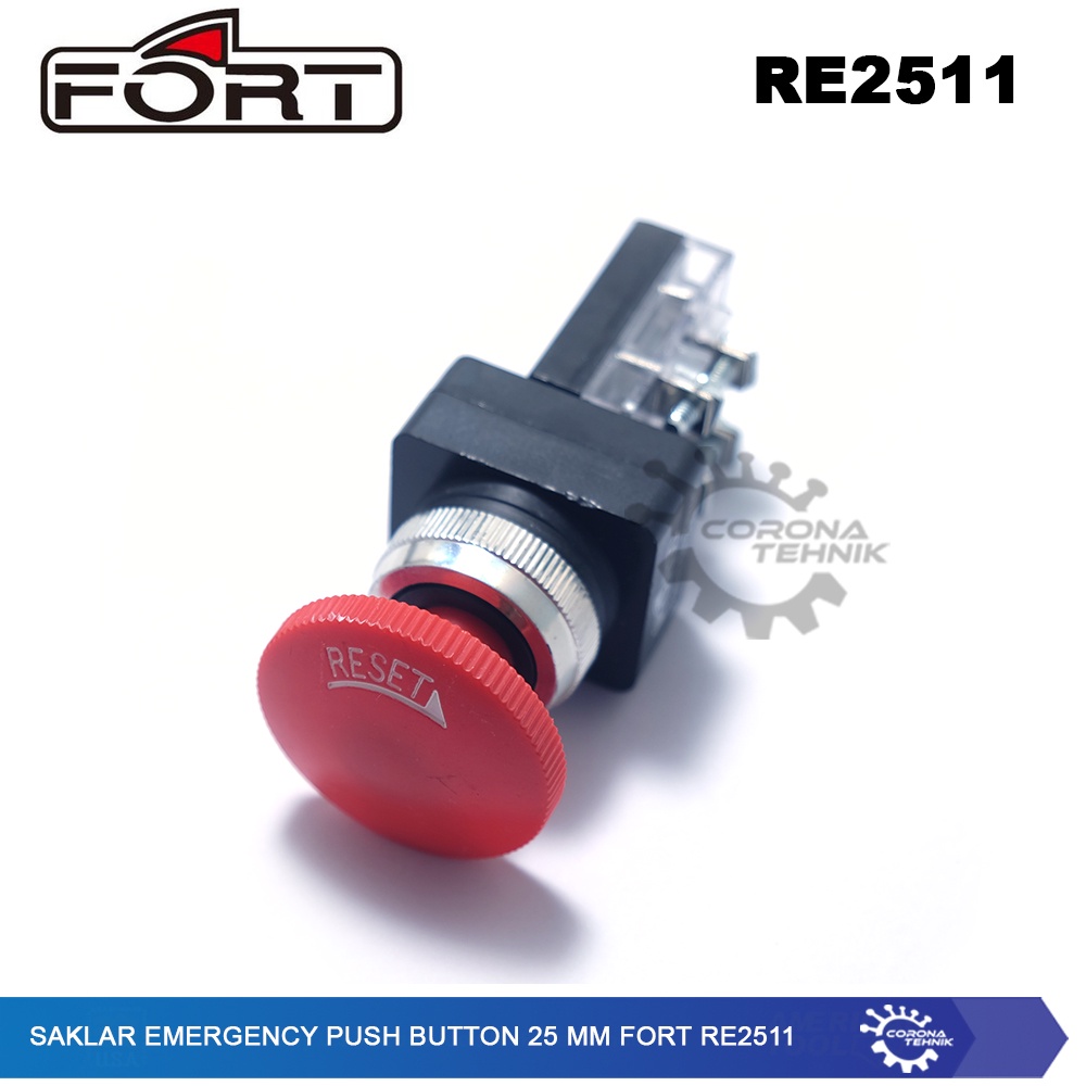 Fort RE2511 - Saklar Emergency Push Button 25 mm