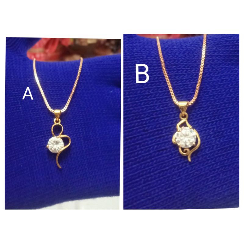 SC32. Kalung xuping wanita lapis emas dgn mata zircon UK 45 cm itali