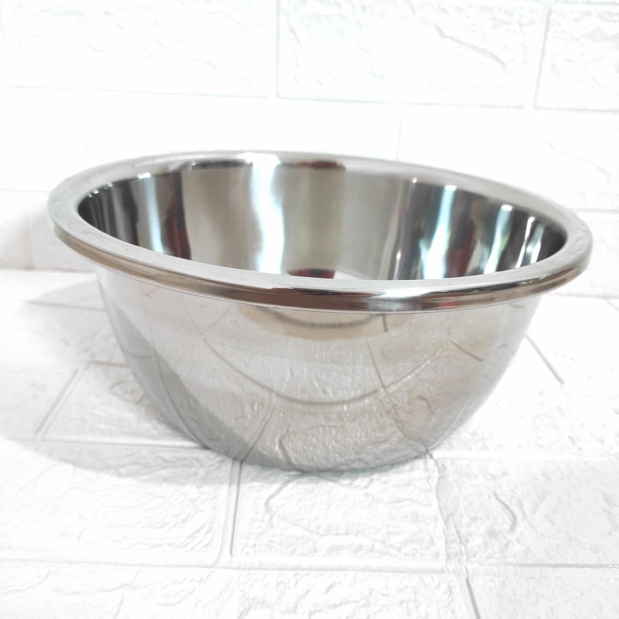 Baskom Elegant Komodo 28 cm stainless TEBAL Sop Kuah Panci Mixing Bowl