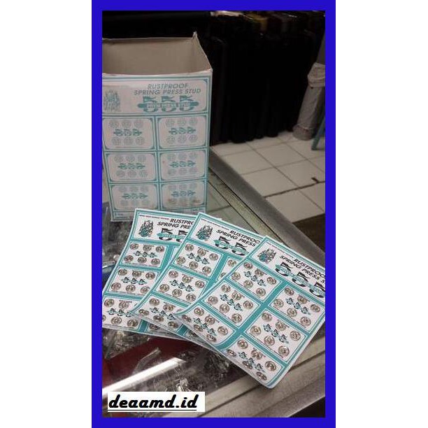

ATINAWESUOLB- KANCING JEPRET PRYM 555 ASLI /LEMBAR 3LUSIN -PROMOTE.