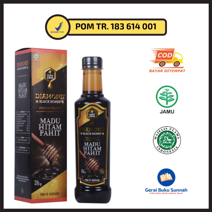 Madu Hitam Pahid DIAMOND BLACK HONEY MADU Fira 470g 100% ORIGINAL