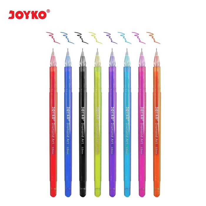 

Pulpen Gel Joyko Diamond Art 8 Warna GPC 309S - 0.5mm (1 set / 8