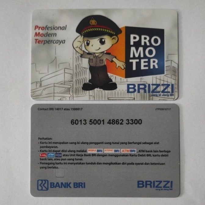 BRIZZI BRI edisi PROMOTER ORI /Like eMoney eTOLL Tapcash or Flazz