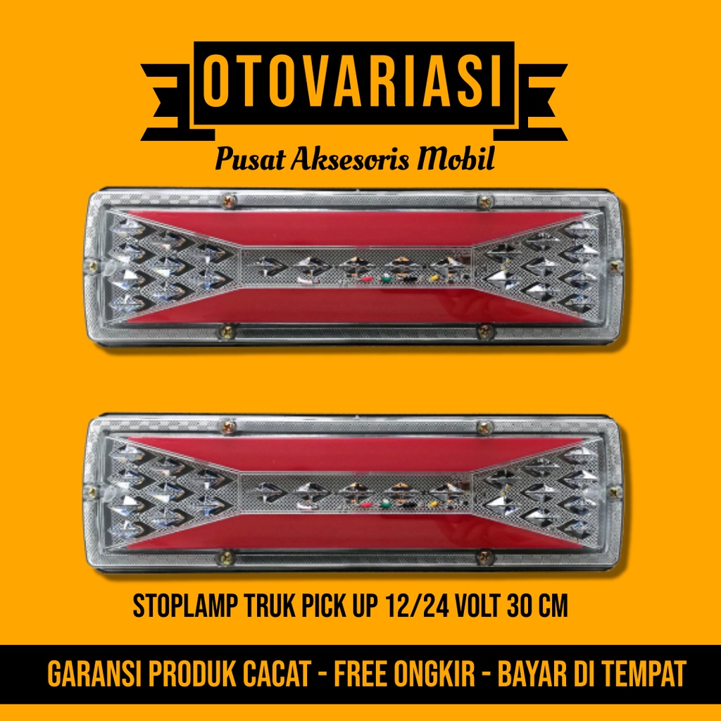 Lampu Rem Belakang Stop lamp LED Mobil Truck Pickup L300 New Carry Futura Panther 12 Volt 30 Cm