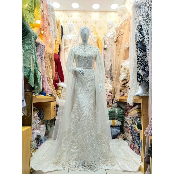 Gaun pengantin duyung premium/wedding dress