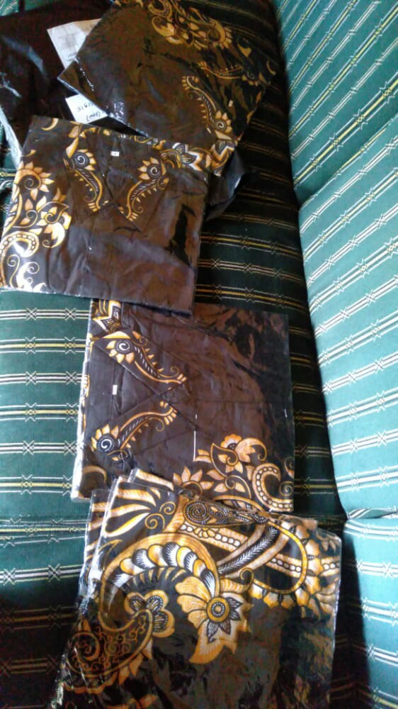 Bswart Batik Hrb026 Kenongo Hem Pendek Padi Pekalongan M L Xl Batik Pria Murah Modern Grosir Batik