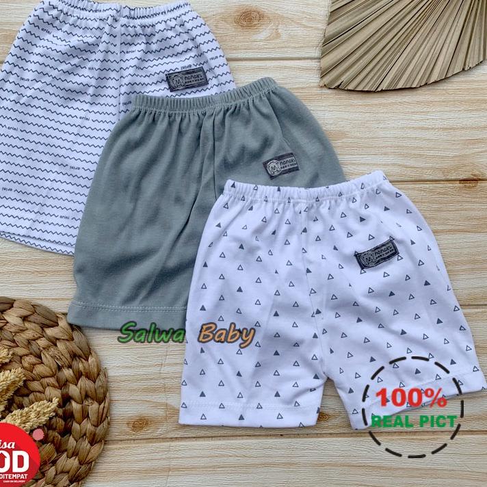 Barang Pilihan.. 3 PCS Celana Bayi Pendek Bayi Baru Lahir Almeera Baby and Kids