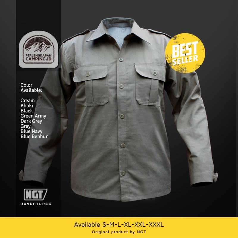 Kemeja Lapangan  Kemeja PDL Kemeja Outdoor Baju  