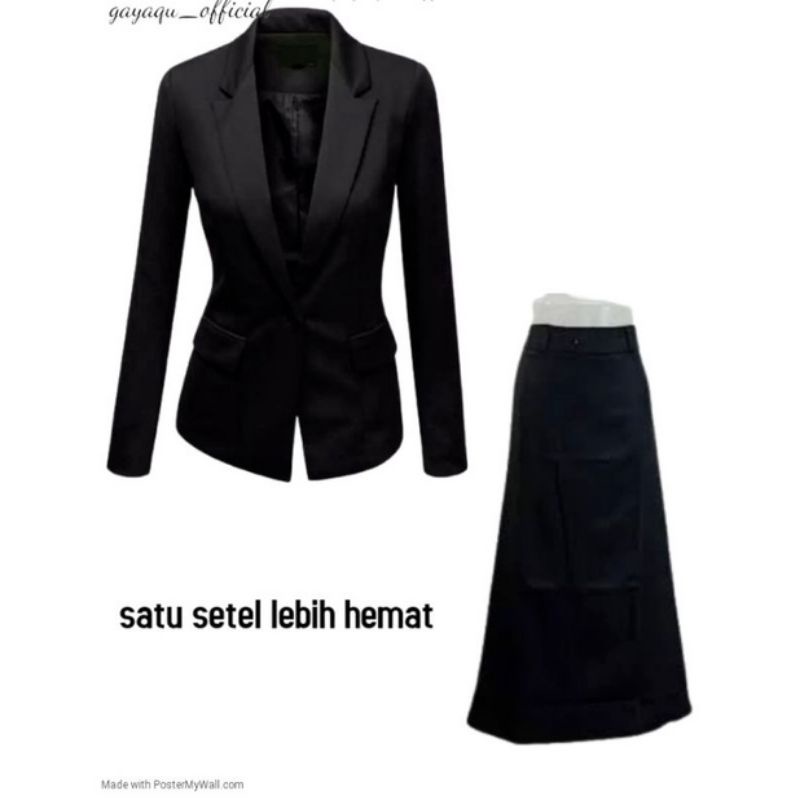 SET BLAZER WANITA DENGAN ROK PANJANG/PENDEK/JAS WANITA/BLAZER KOREA