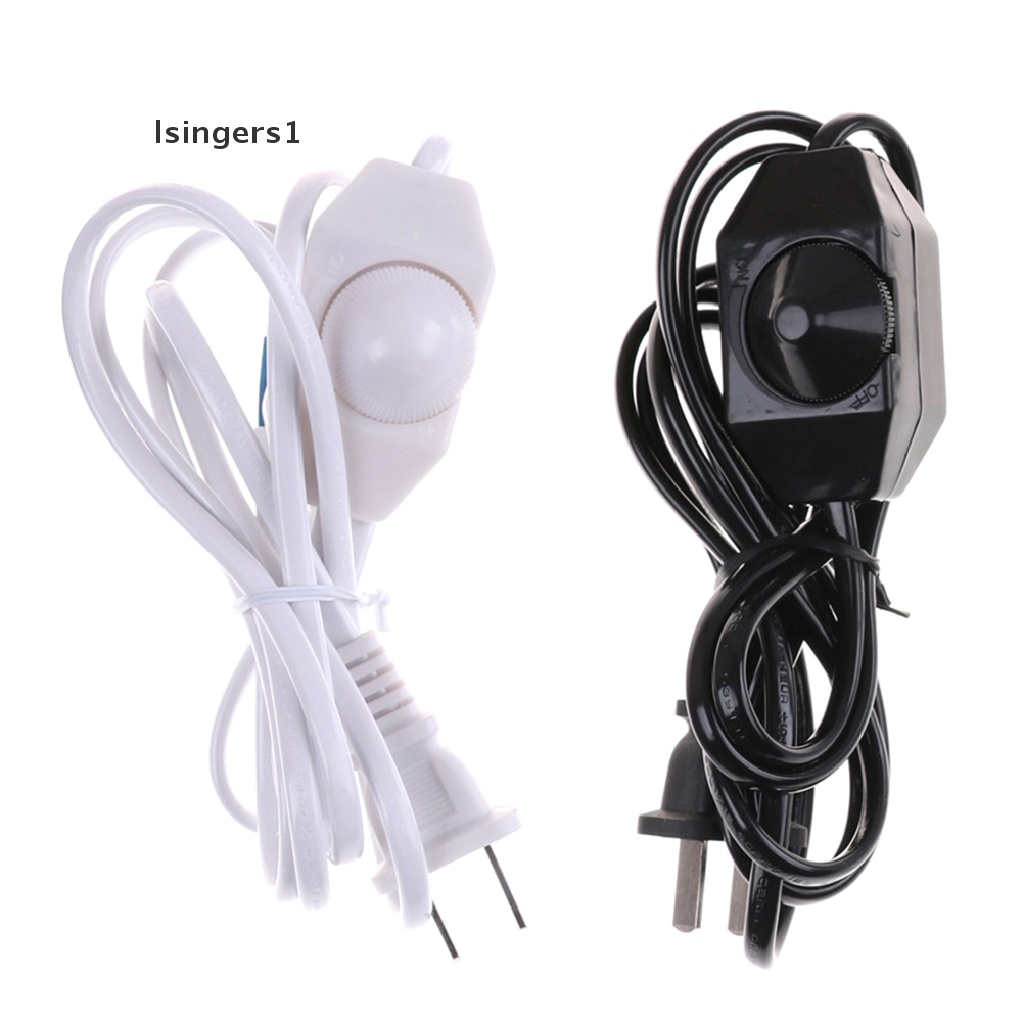 (lsingers1) Saklar Power Dimmer Lampu AC 220V / 110V Plug US Warna Putih / Hitam