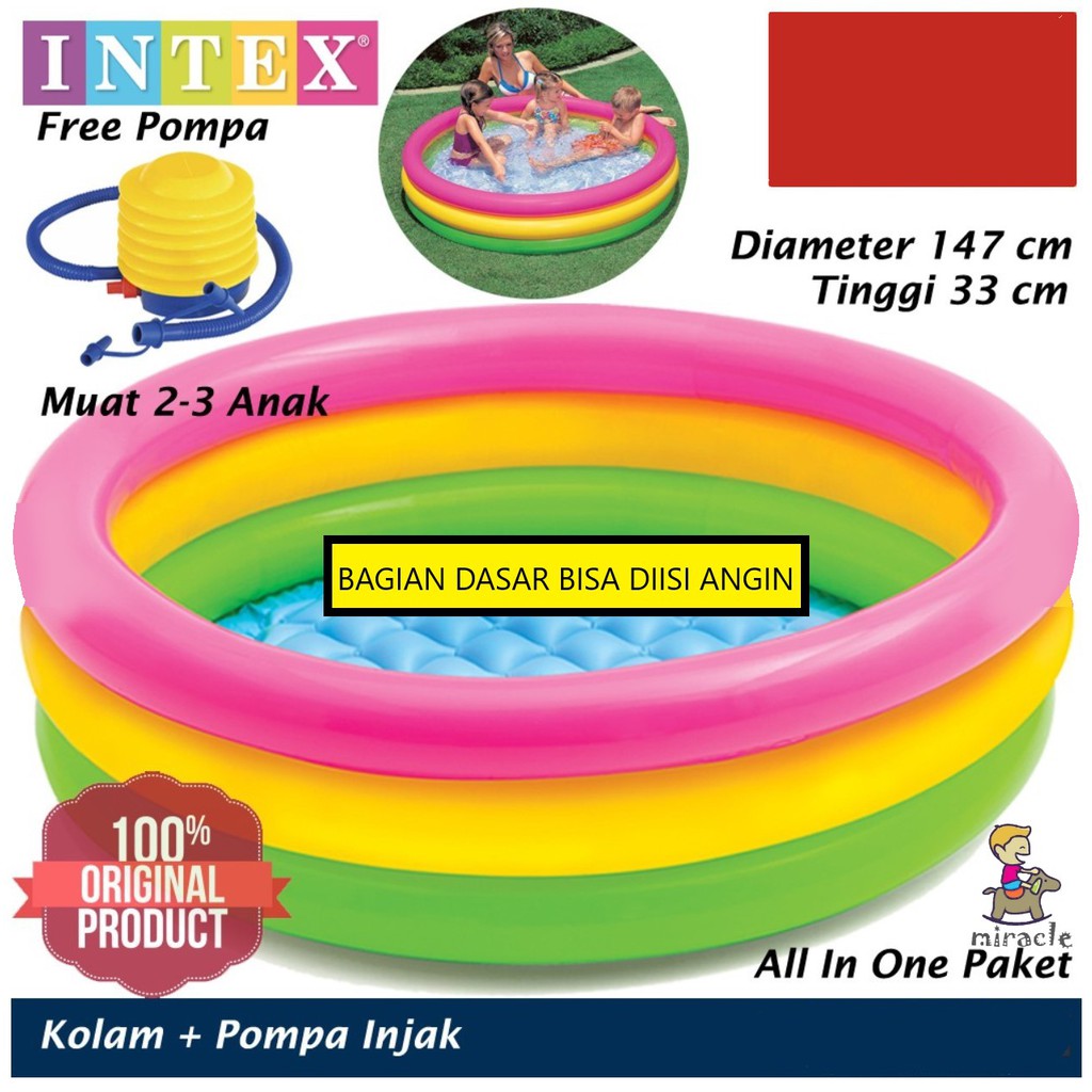 Kolam Anak - Mandi Bola Renang JUMBO Merk Intex Pelangi
