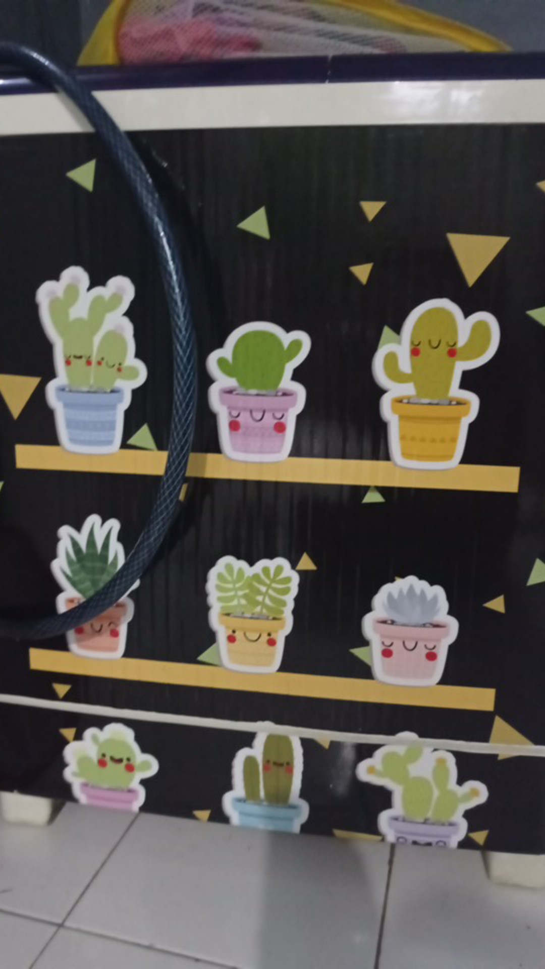Stiker Mesin Cuci 2 Tabung A (80cm X 85cm) - Cactus 1 (sticker Mesin Cuci)