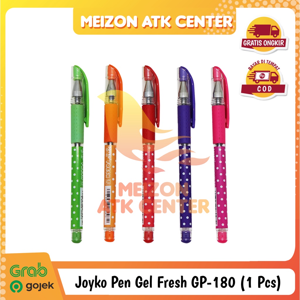 

JOYKO Gel Pen GP-180 Fresh 0.5mm Pena Pulpen Cair Ballpoint [1 PCS]