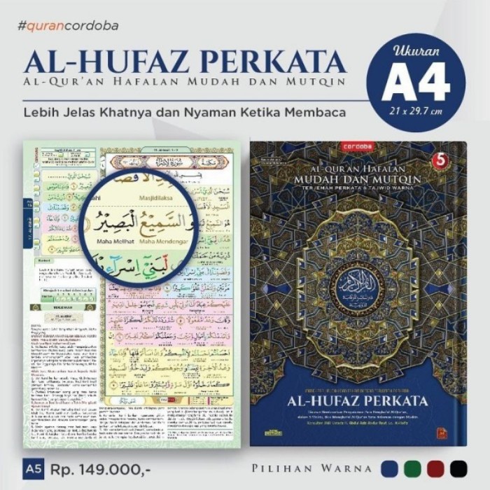 Alquran hafalan mudah hufaz perkata ukuran besar