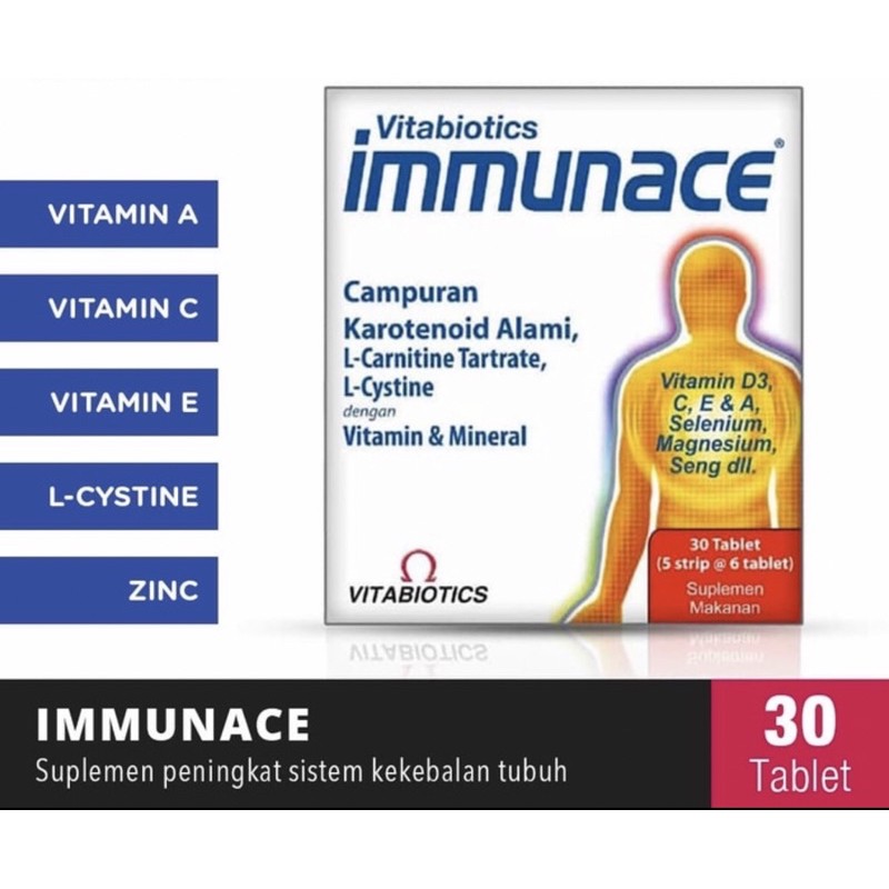 Immunace vitabiotics box 30 tablet ( meningkatkan daya tahan tubuh )