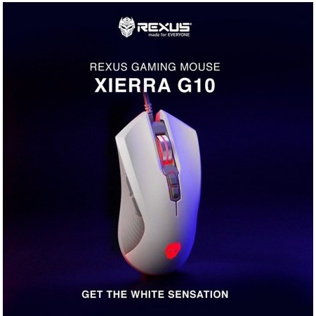 ITSTORE MOUSE GAMING KABEL PROFFESIONAL MOS WIRED REXUS XIERRA G10 GARANSI RESMI