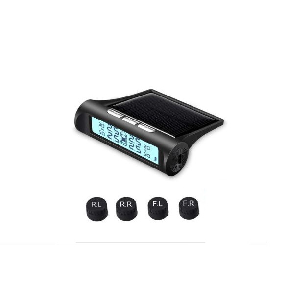 Solar Power Wireless Car Tire Pressure Monitoring System Tekanan Angin TPMS