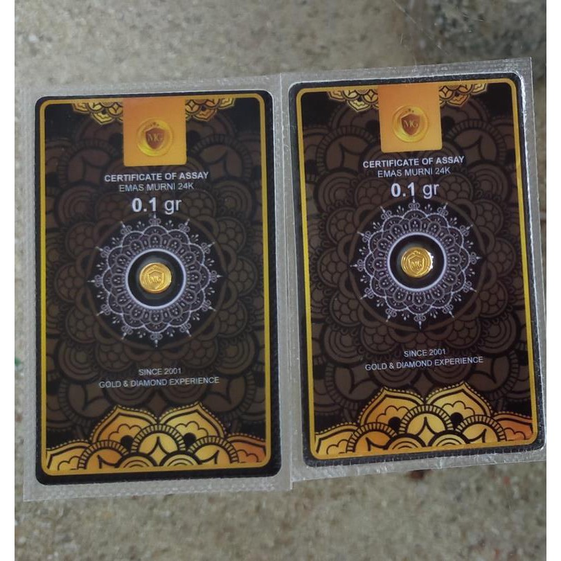 Emas/Mini gold/ 0,1 gr/ Black/White Series Termurah