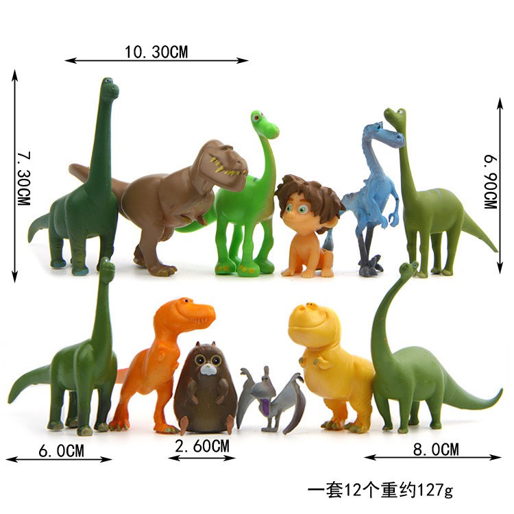 12pcs topper good dino dinosaur dinosaurus untuk koleksi / hiasan kue