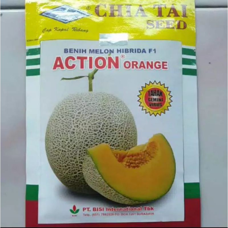 BENIH MELON HIBRIDA F1 "ACTION ORANGE" 550 biji