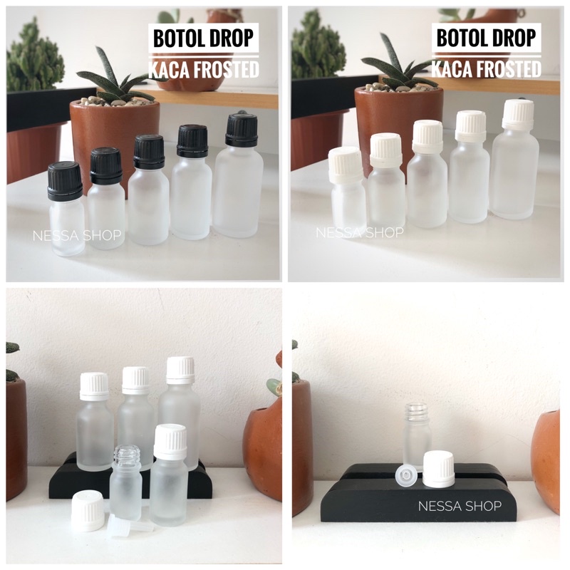 Botol Drop Kaca Frosted Tebal