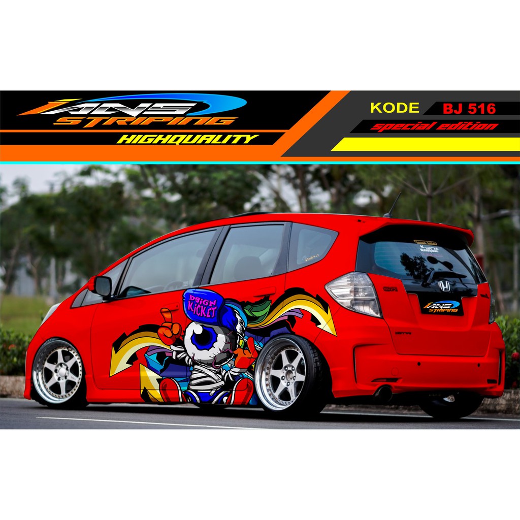 STICKER MOBIL HONDA JAZZ BRIO AGYA YARIS AVANZA / DECAL STICKER MOBIL GRAFITY /STICKER VARIASI MOBIL