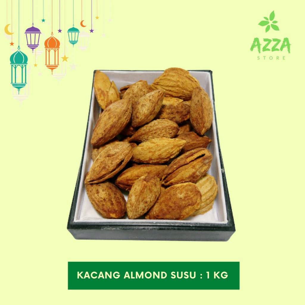 Kacang Almond Panggang Rasa 1 Kg Kulit Utuh