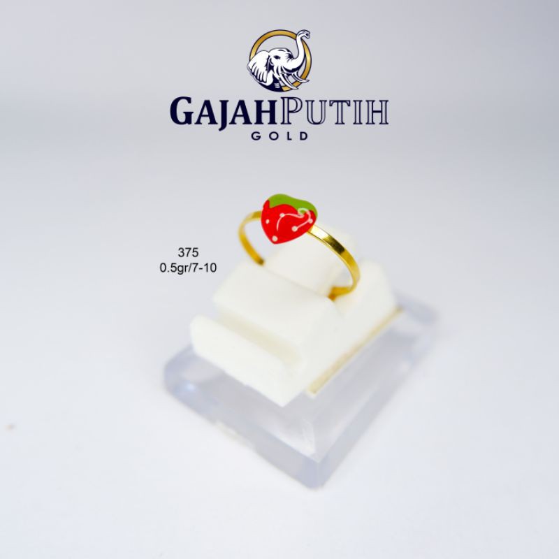 0,5gr Cincin Model Slep Strawberry Anak Emas Asli KodeN1050710