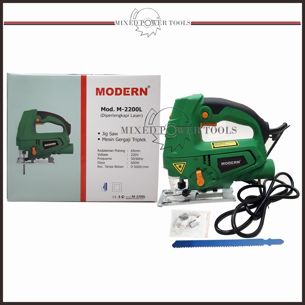 Gergaji triplek Jigsaw modern M2200L M 2200 Laser dan variable speed