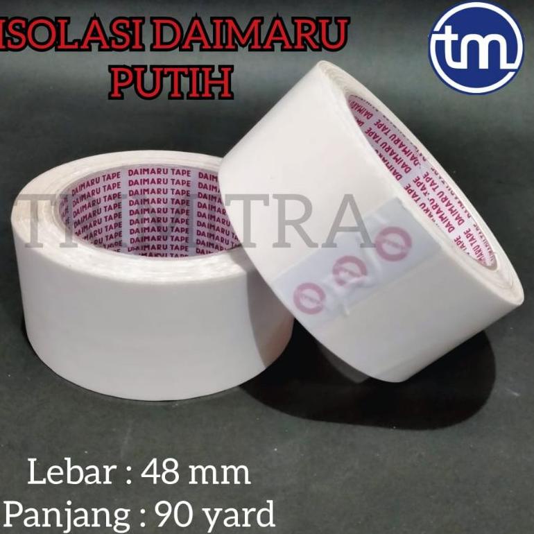 

[KODE NKH] ISOLASI / SELOTIP / LAKBAN DAIMARU PLASTIK WARNA PUTIH 2" OPP TAPE