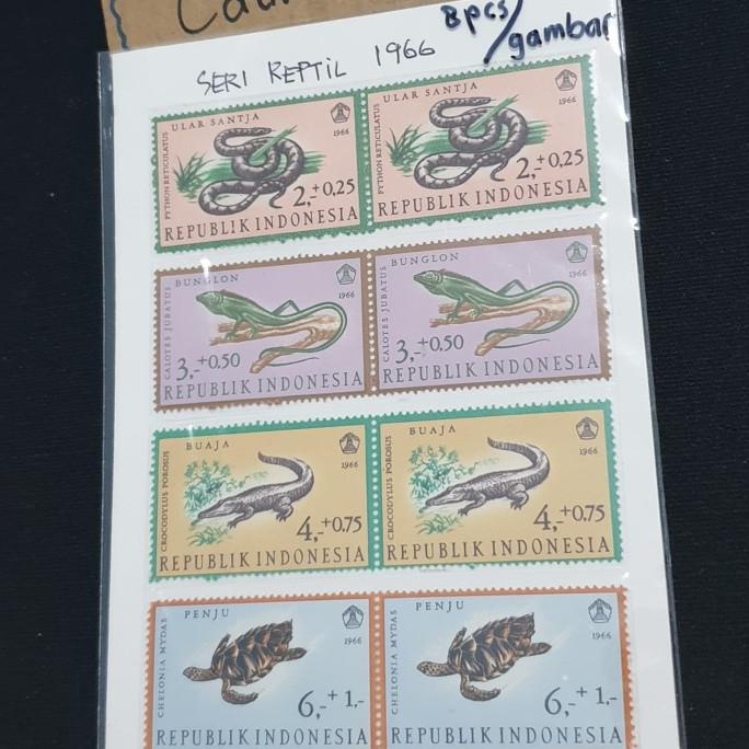 

Promo Awal tahun 1set Perangko ( 8pcs ) Seri Reptil tahun 1966 kondisi baru Mint Promo Awal tahun