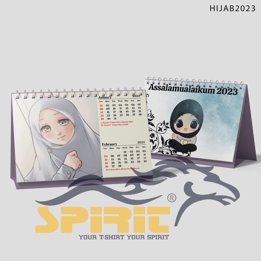 

Kalender Duduk Tahun 2023 / Kalender Meja Tahun 2023 Desian Hijab Wanita Ukhti