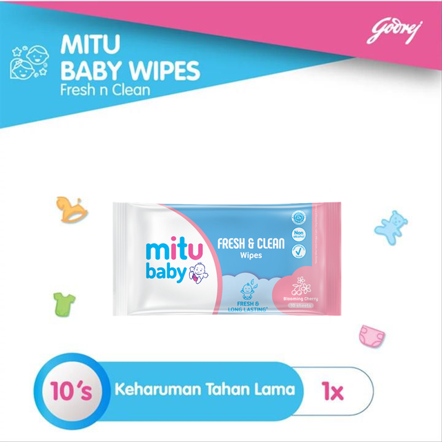 Jual Mitu Baby Tisu Basah F&C Blossom Cherry 10s - Tisu Basah Bayi ...