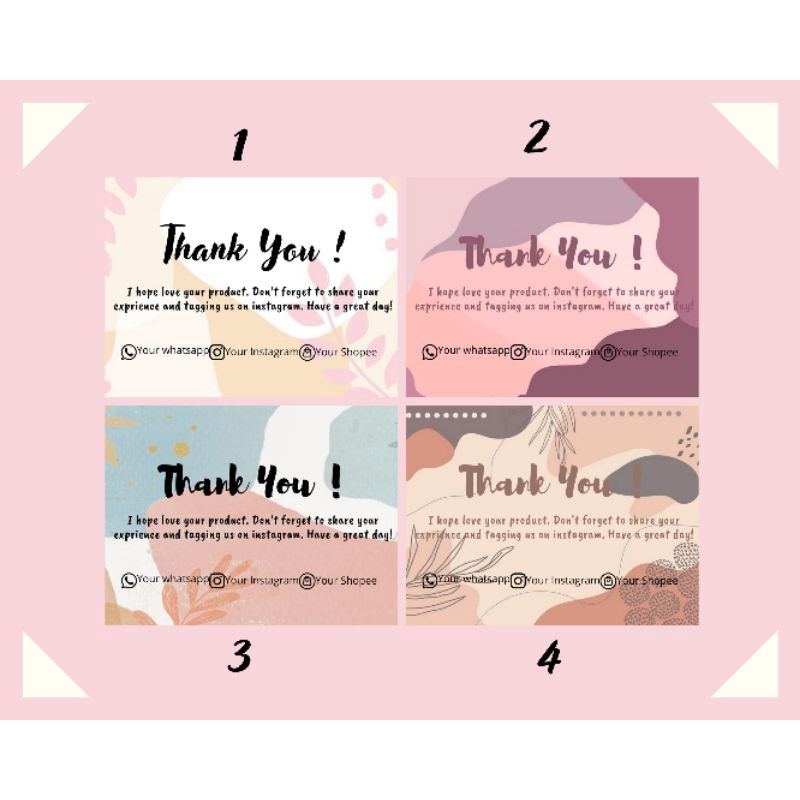 

Thankyou Card/Cusstom Card/ Ucapan Terimakasih