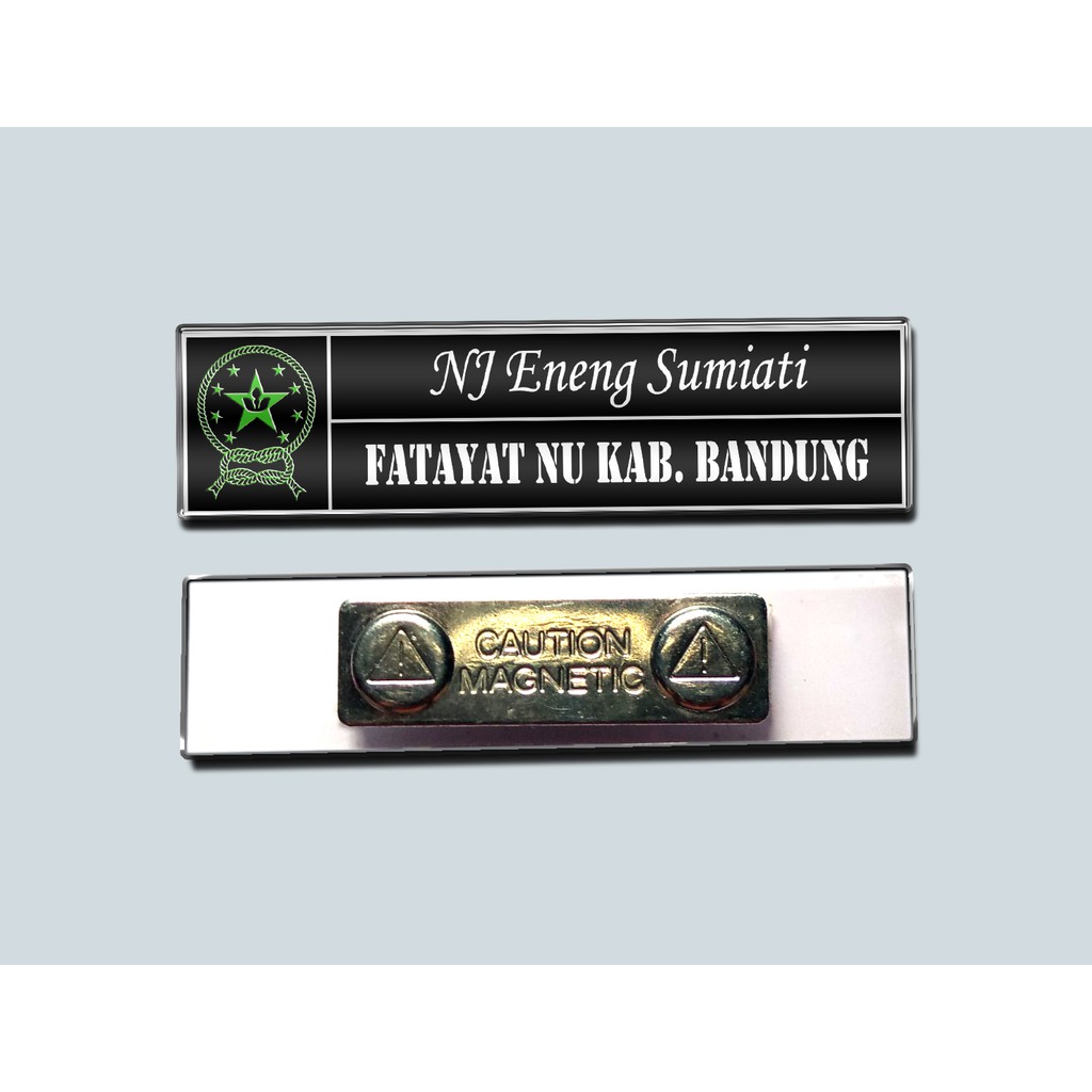 

Name Tag / Papan Nama Dada Resin 2x8 Cm Akrilik Magnet Bisa Satuan