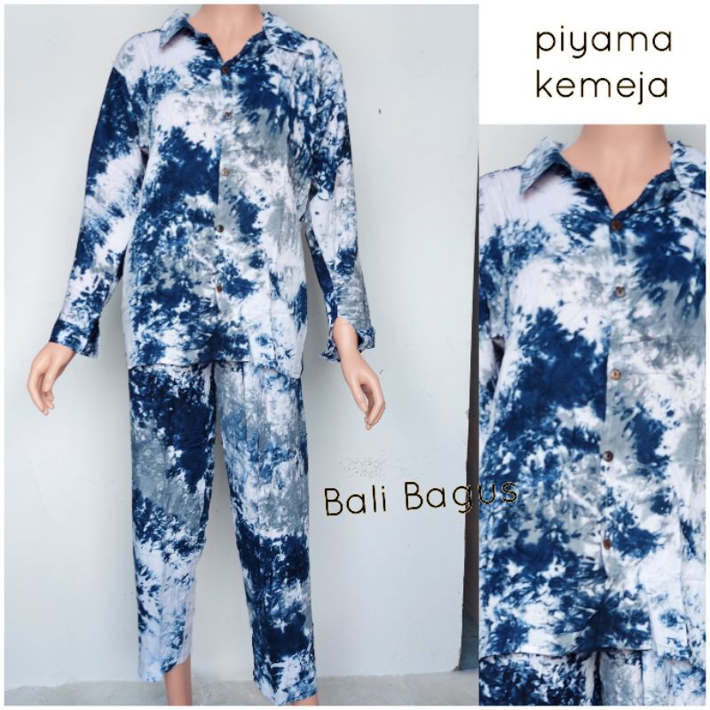 Piyama kemeja lengan panjang soft (RAYON STANDAR)