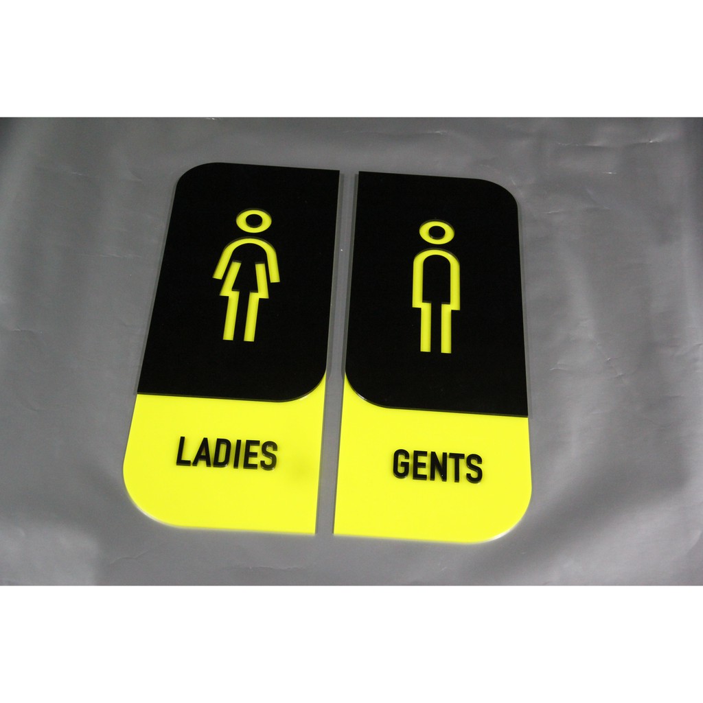 PAPAN TANDA SIGN Toilet WC Kamar Mandi Ladies &amp; Gents Pria &amp; Wanita