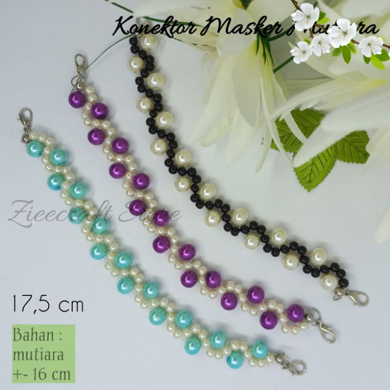 Konektor Masker Hijab Mutiara