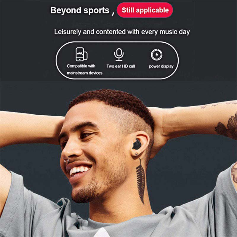 Y30 Headset Bluetooth TWS with Mic Bass Stereo Handset Gaming Murah Water Proof Earbud  Wireless Earphone Henset Heandset Hedset Hetset Headphone Hanset