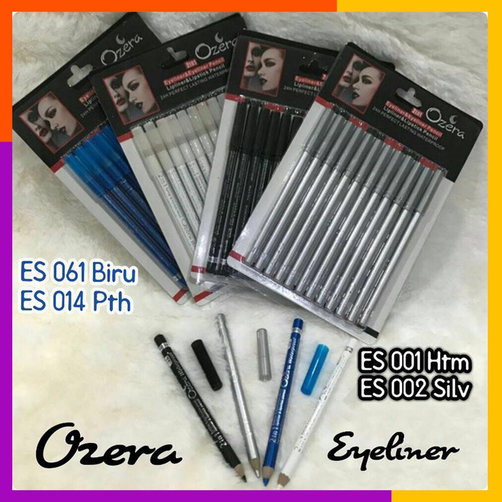 Ozera Eyeliner Pensil 2 in 1 Lipliner Original BPOM