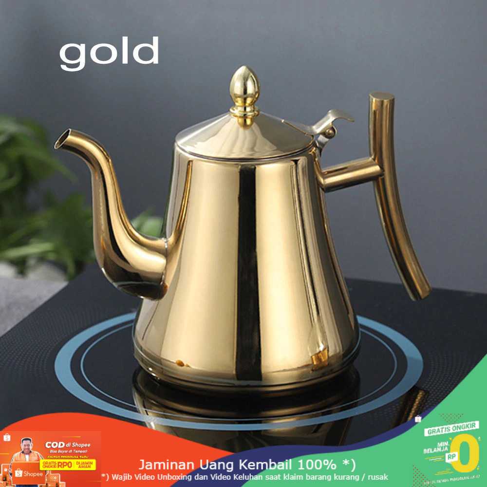 (BISA COD) RVOSTR Kashi Kettle Teko Air Teh Kopi Water Teapot 2.4L with Filter HS4015