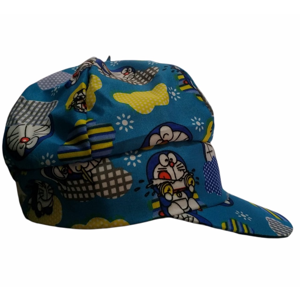 new Topi anak anak karakter doraemon karet usia 3-7thn/topi anak gaya trendy kartun kekinian/realpict/bisa COD