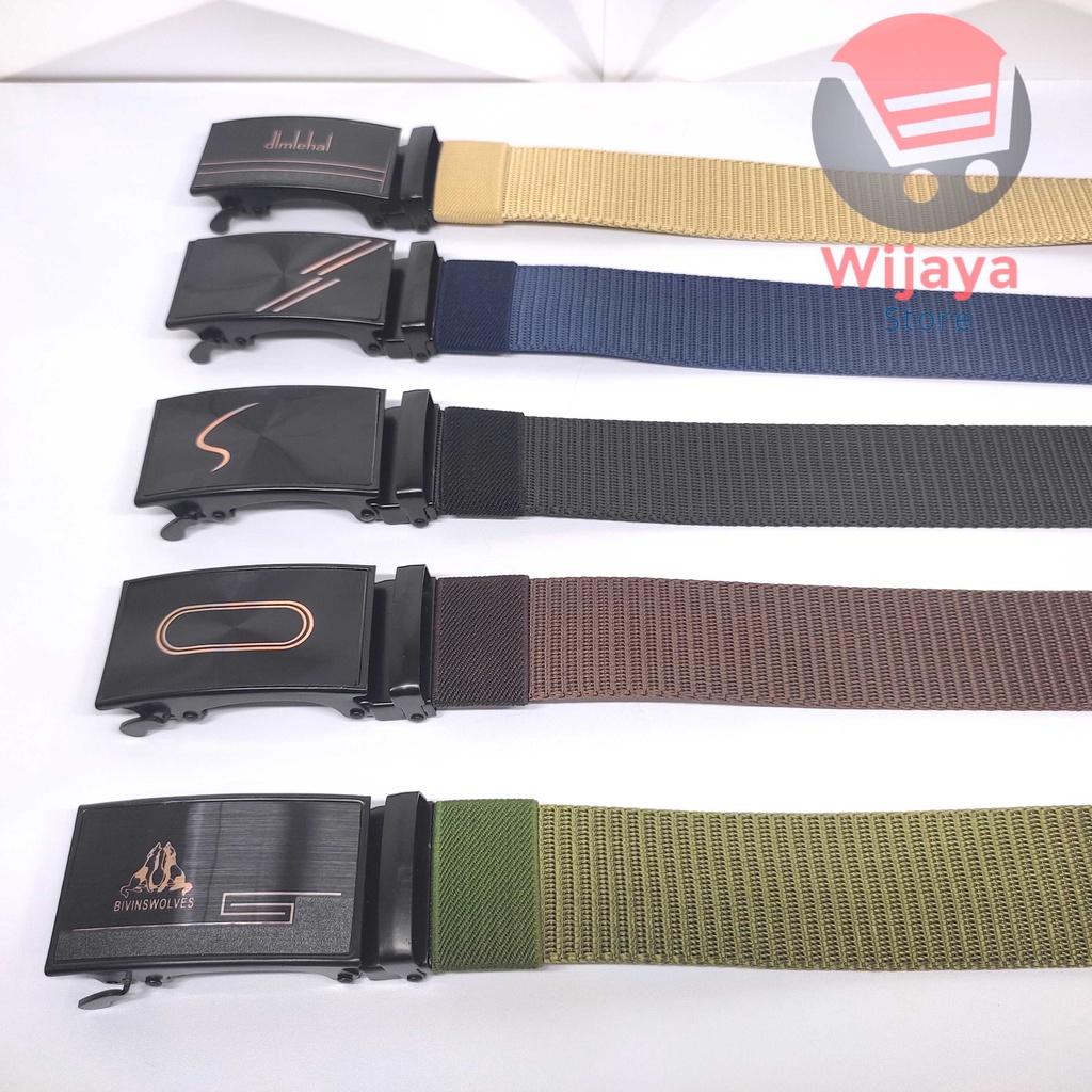 Ikat Pinggang Pria Tactical Nylon Canvas Sabuk Pendeng Laki-Laki dengan Kepala Gesper Logam - Gaya Taktis [A002]