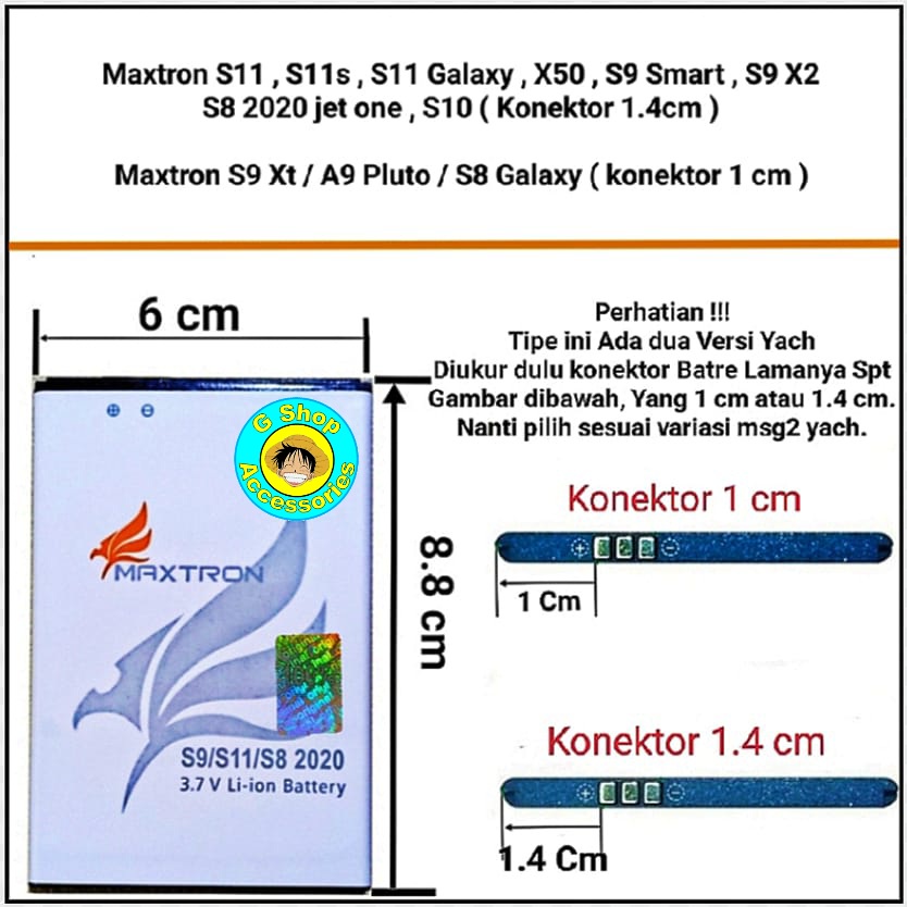 Baterai Batre Original Maxtron S11 X50 S11S S9 Smart S9 X2 S8 2020 Jet One Battery