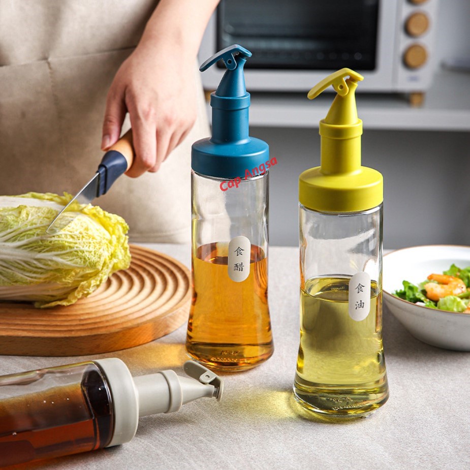 OIL BOTTLE SALAD DRESSING POURER BOTOL KACA MINYAK KECAP ASIN VINEGAR GLASS GELAS BELING WADAH MINYAK