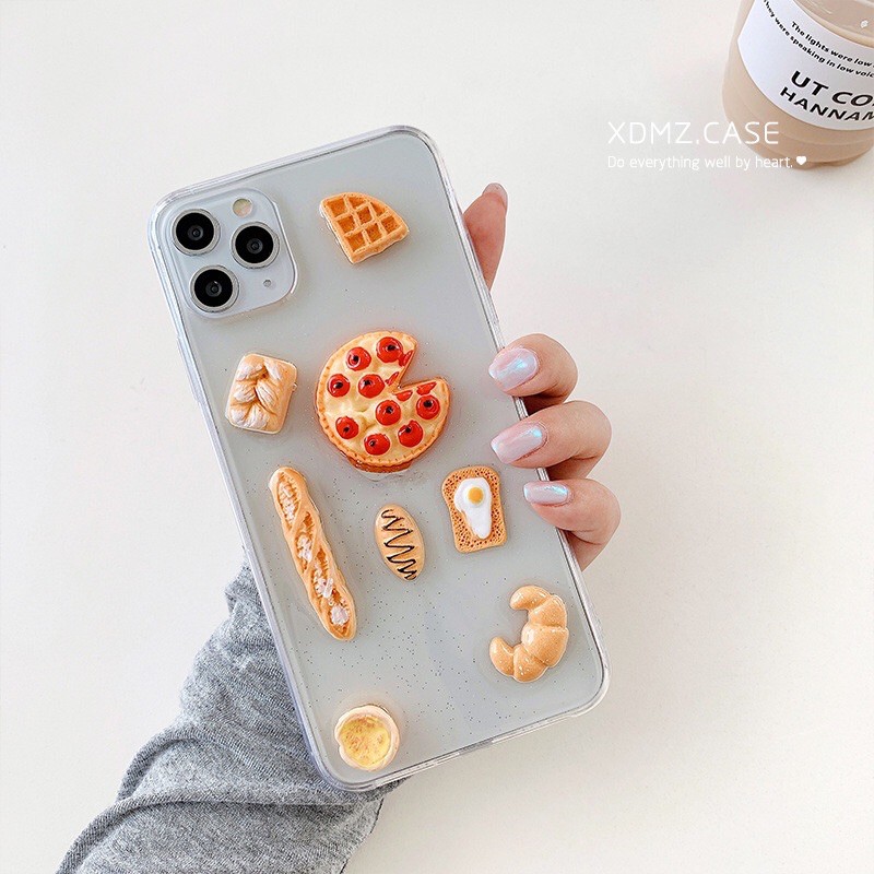 Pizza Bakery Case iPhone Oppo Vivo Xiaomi Samsung Realme C17 C15 C12 S1 F11 V15 V17 Pro Note 20 S20