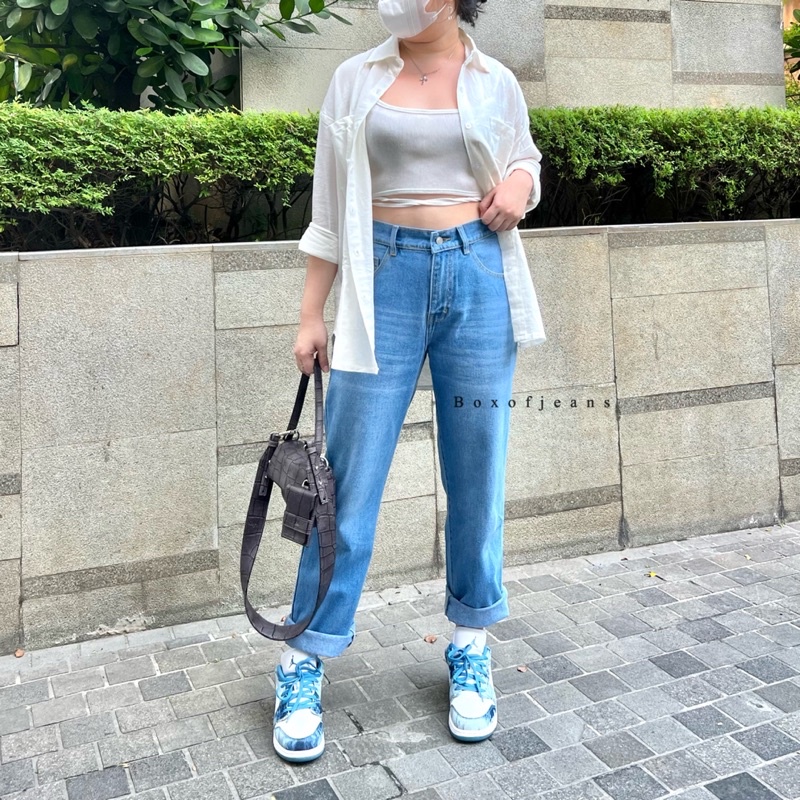 Boxofjeans - WHISKER Baggy Boyfriend Jeans - BLUE