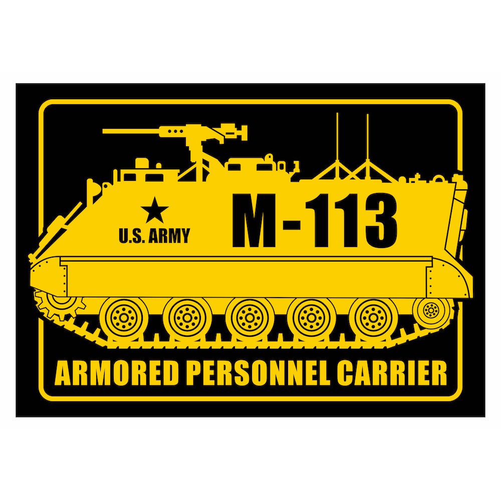 M113 US Army APC Square Cutting Sticker