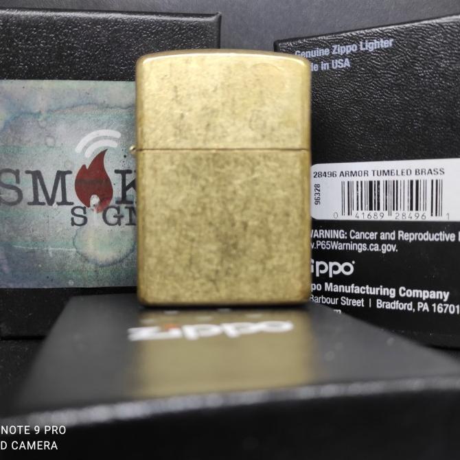 Zippo 28496 ARMOR TUMBLED BRASS Original