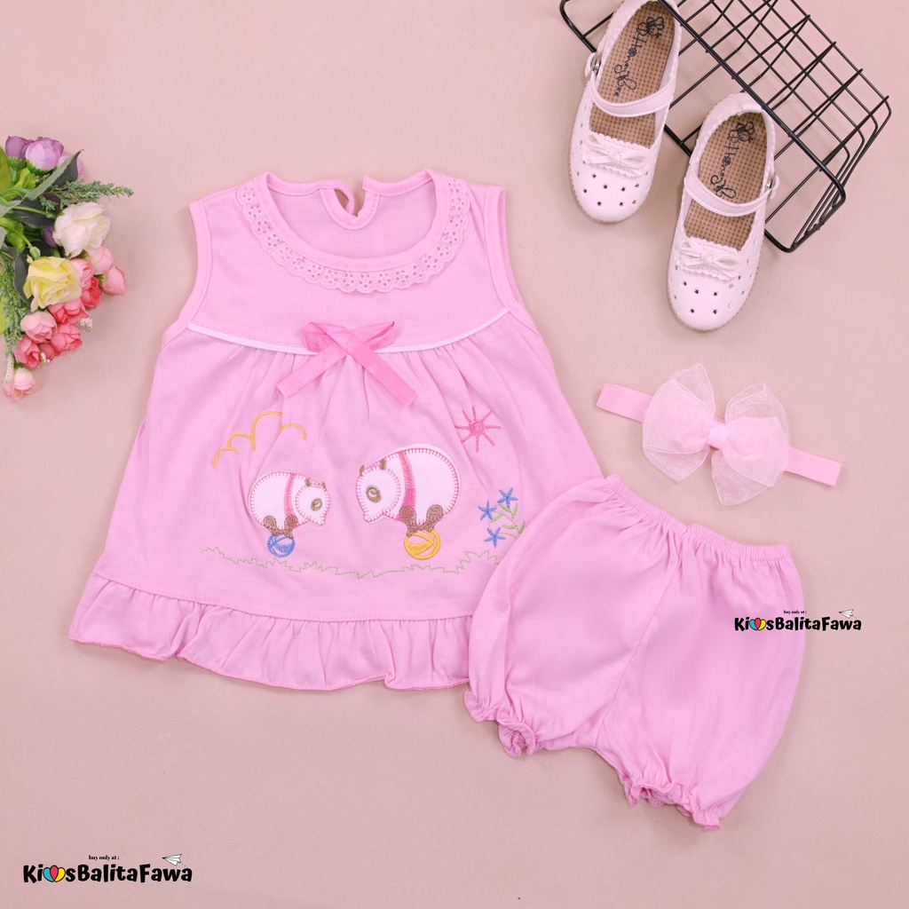 [FREE BANDANA] Setelan Baby Berry 0-12 Bulan / Baju Baby Perempuan Celana Pop New Born Set Tidur Perempuan Lengan Babycinnamon